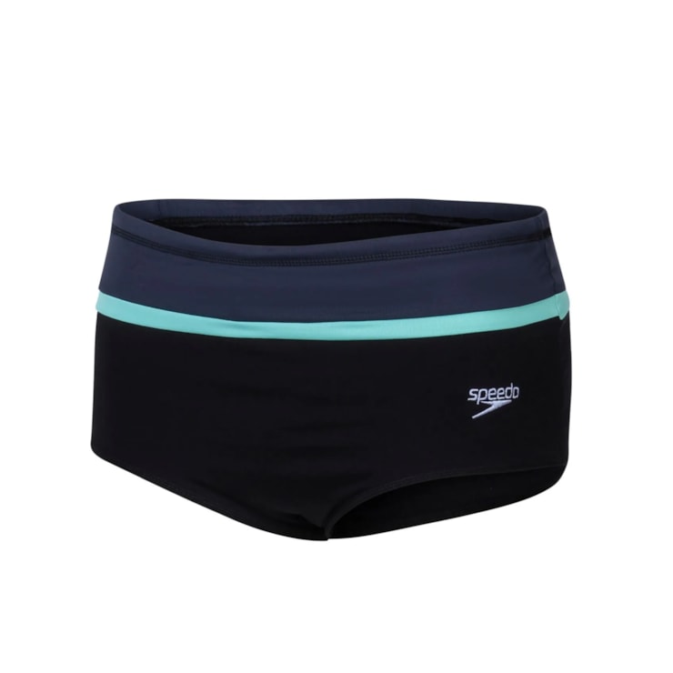 Sunga Speedo Tradicional Recorte Masculina - Preta/Verde