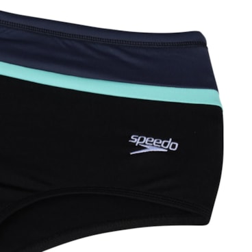 Sunga Speedo Tradicional Recorte Masculina - Preta/Verde