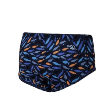 Sunga Tradicional Speedo Fish Infantil - Azul Marinho