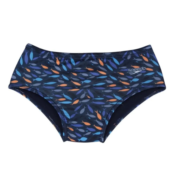 Sunga Tradicional Speedo Fish Infantil - Azul Marinho