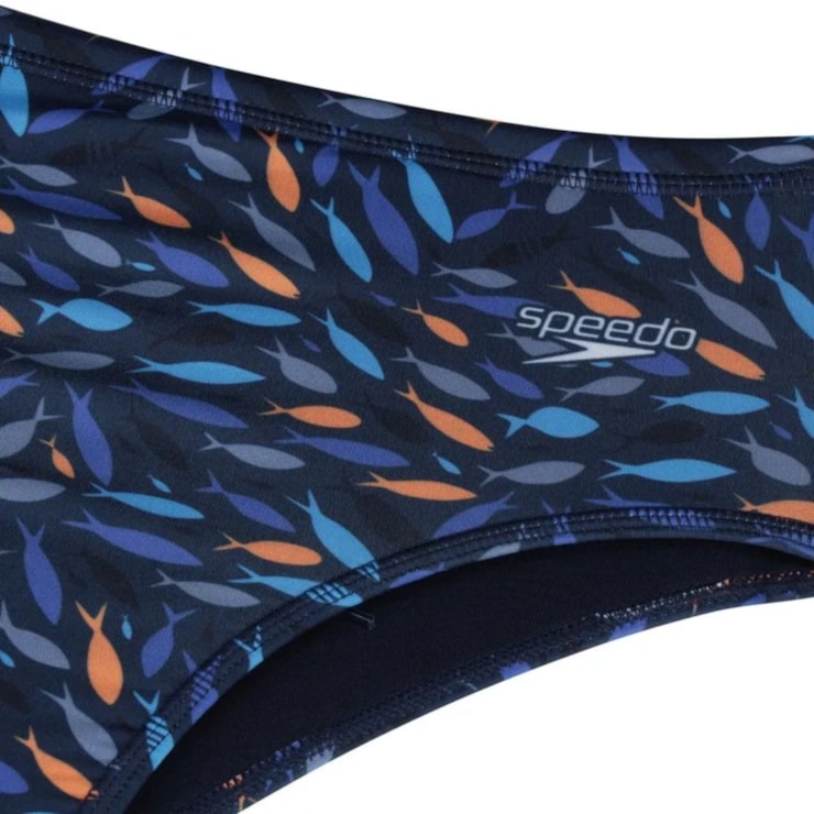Sunga Tradicional Speedo Fish Infantil - Azul Marinho