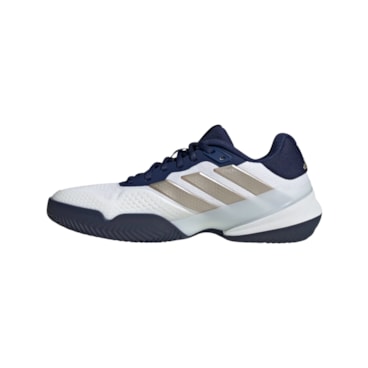 Tênis Adidas Barricade 14 Saibro Masculino - Branco/Azul
