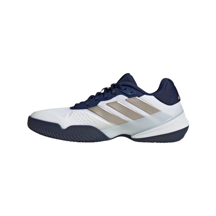Tênis Adidas Barricade 14 Saibro Masculino - Branco/Azul