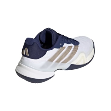 Tênis Adidas Barricade 14 Saibro Masculino - Branco/Azul