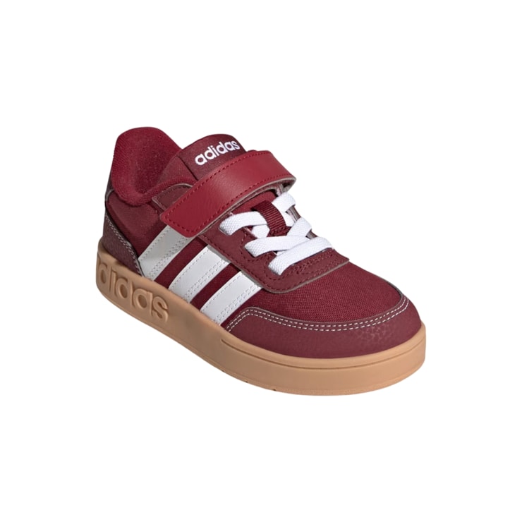 Tênis Adidas Breakbase Velcro Infantil - Bordô