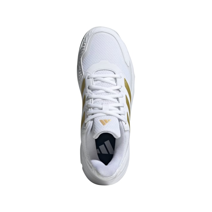 Tênis Adidas Courtjam Control 3 All Court Feminino - Branco/Dourado