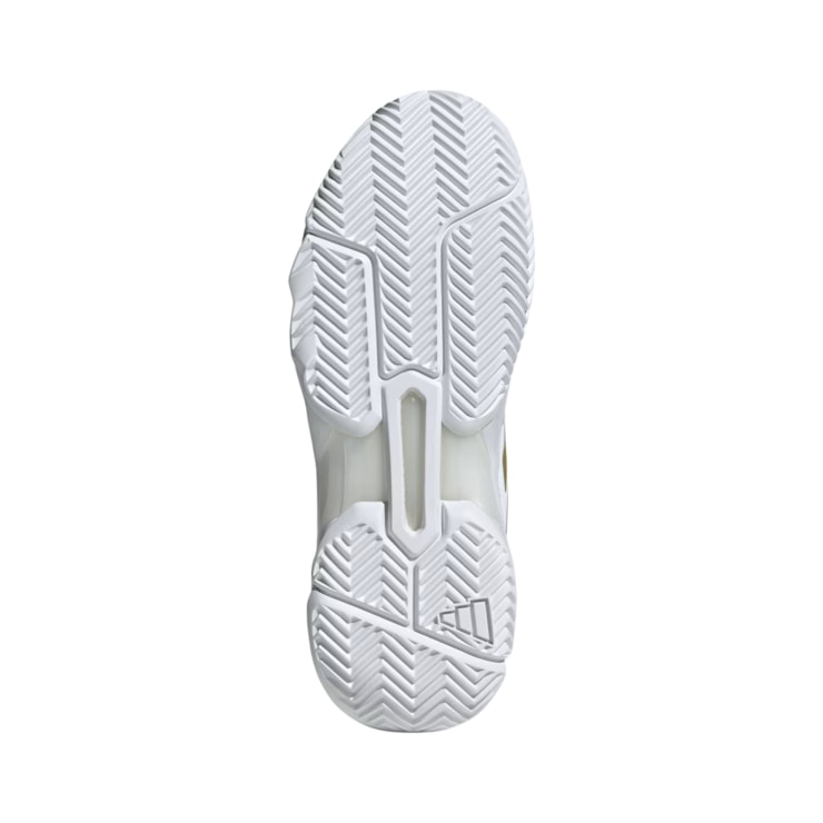 Tênis Adidas Courtjam Control 3 All Court Feminino - Branco/Dourado