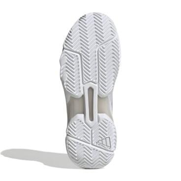 Tênis Adidas Courtjam Control 3 Quadra Rápida Feminino - Branco/Prata