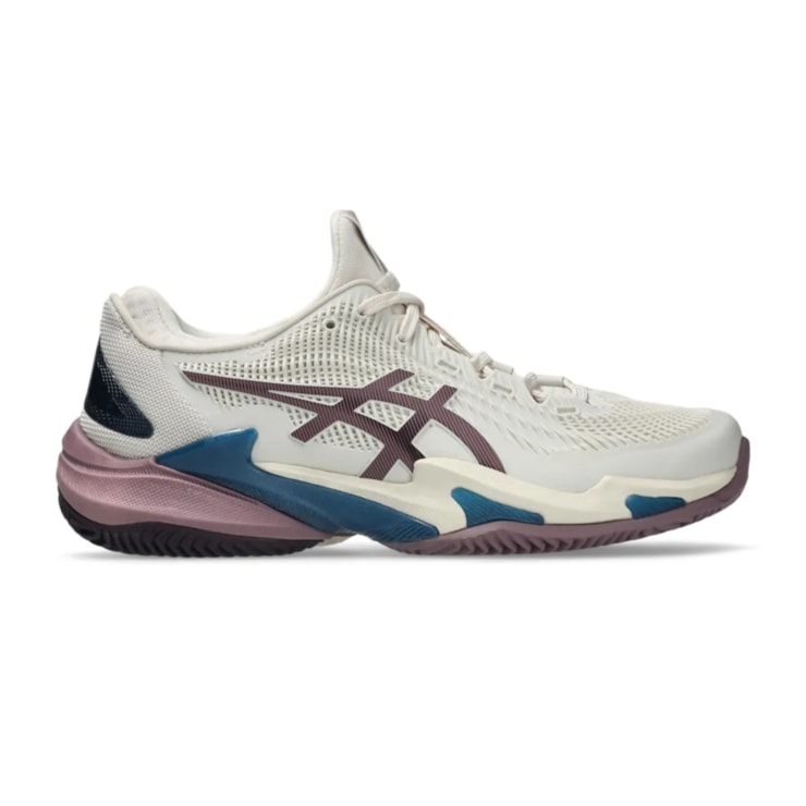 Tênis Asics Court FF 3 Saibro Feminino - Bege/Roxo