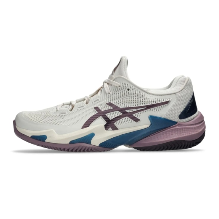 Tênis Asics Court FF 3 Saibro Feminino - Bege/Roxo