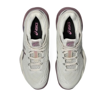 Tênis Asics Court FF 3 Saibro Feminino - Bege/Roxo