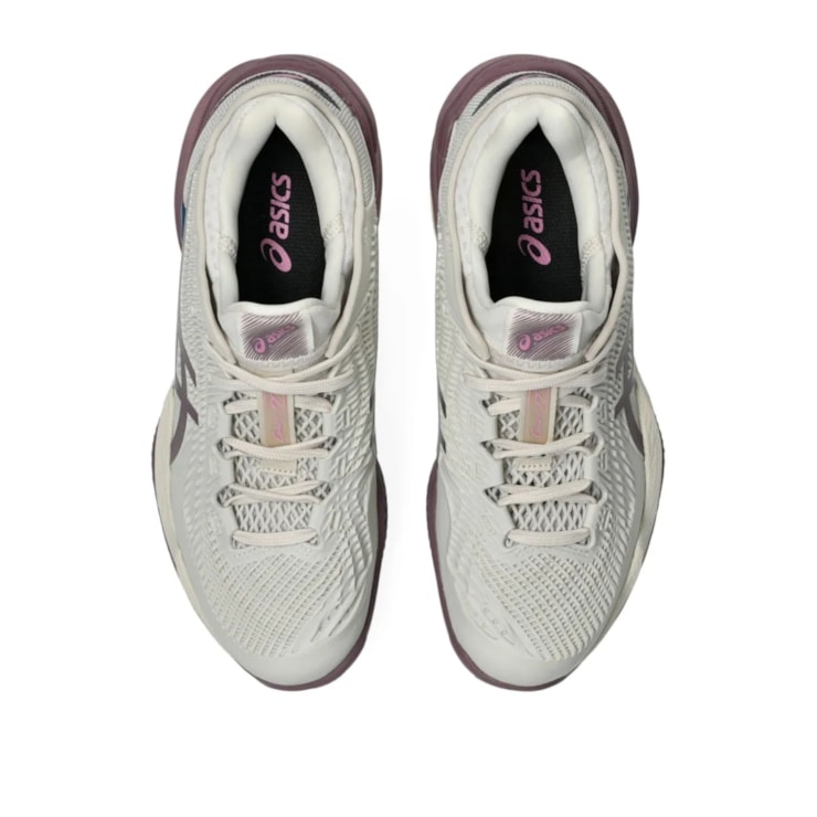 Tênis Asics Court FF 3 Saibro Feminino - Bege/Roxo