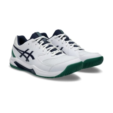 Tênis Asics Gel-Dedicate 8 Quadra Rápida Masculino - Branco/Azul