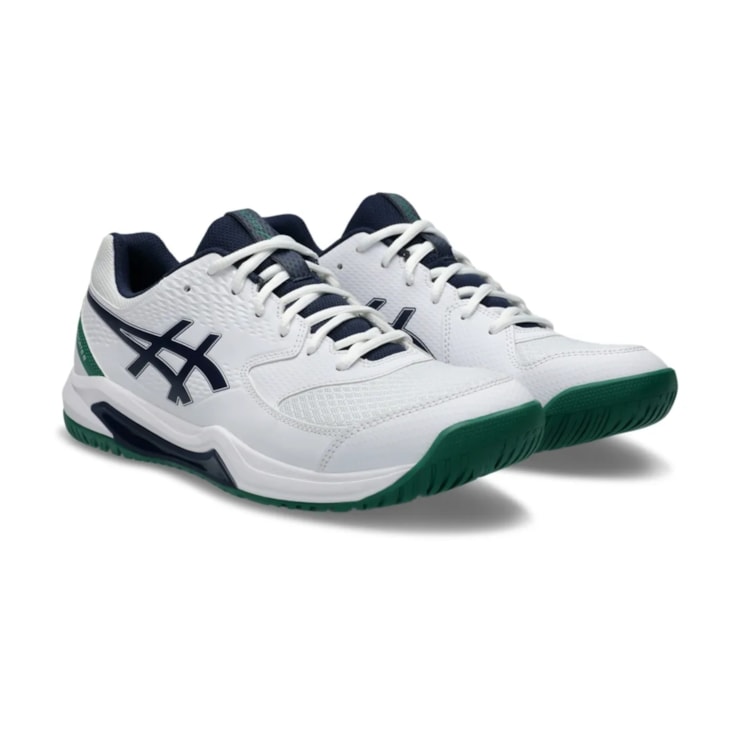 Tênis Asics Gel-Dedicate 8 Quadra Rápida Masculino - Branco/Azul