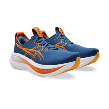 Tênis Asics Gel-Nimbus 28 Masculino - Azul/Laranja
