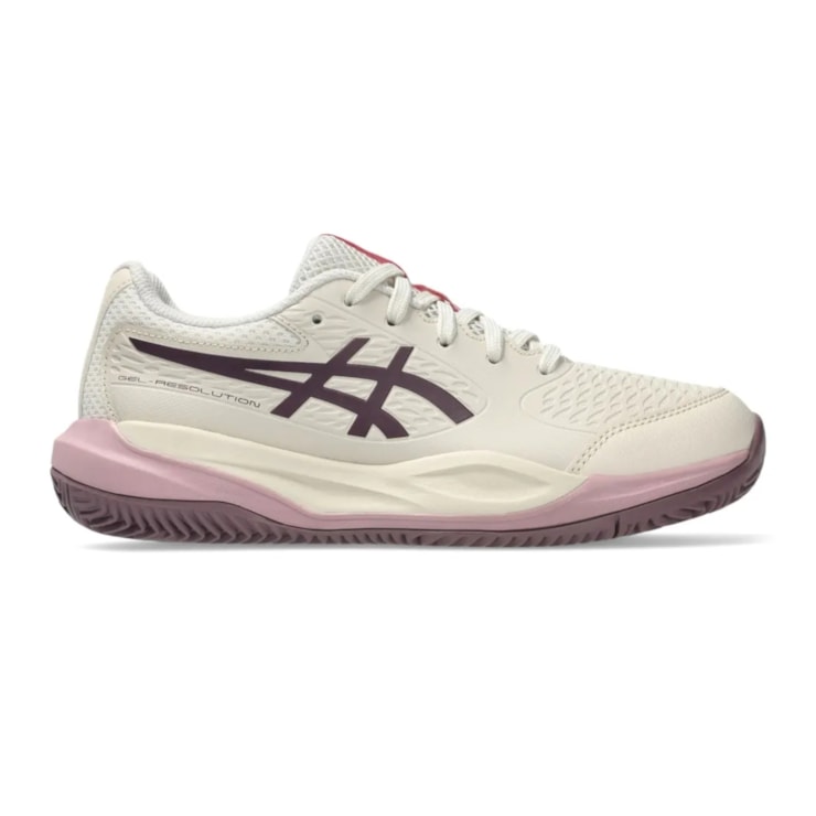 Tênis Asics Gel-Resolution X GS Saibro Infantil - Branco/Roxo