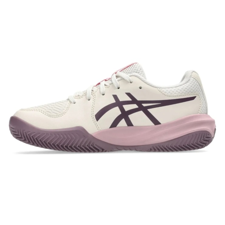 Tênis Asics Gel-Resolution X GS Saibro Infantil - Branco/Roxo
