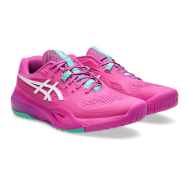 Tênis Asics Gel-Resolution X Quadra Rápida Masculino - Rosa/Branco