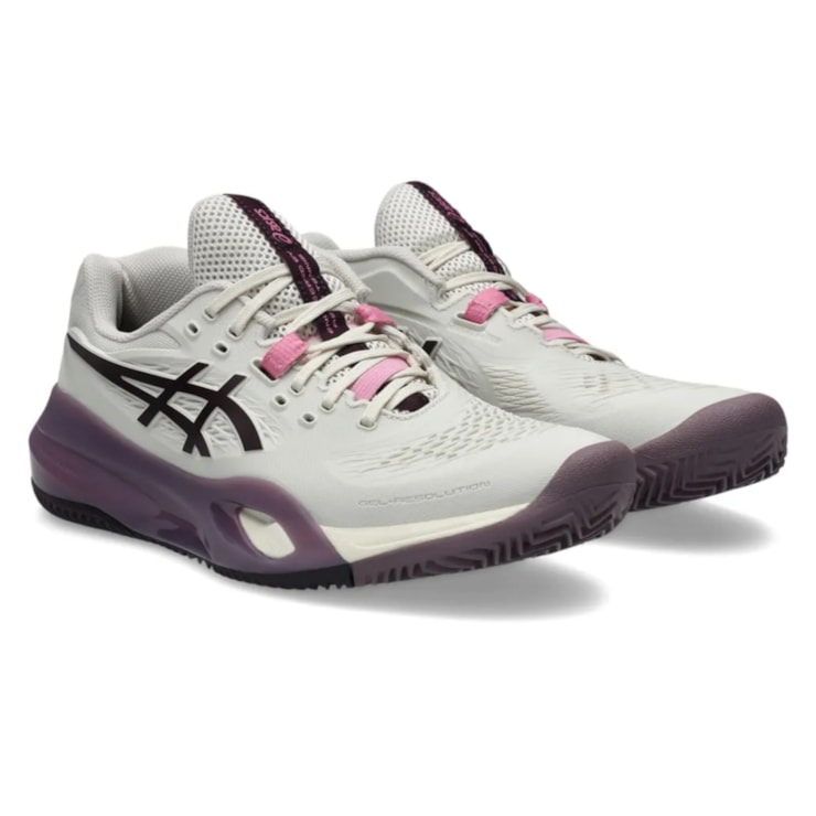 Tênis Asics Gel- Resolution X Saibro Feminino - Bege/Roxo