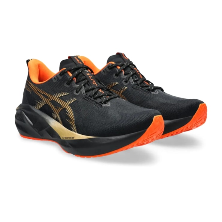 Tênis Asics Novablast 5 Senna Samurai Feminino - Preto/Dourado