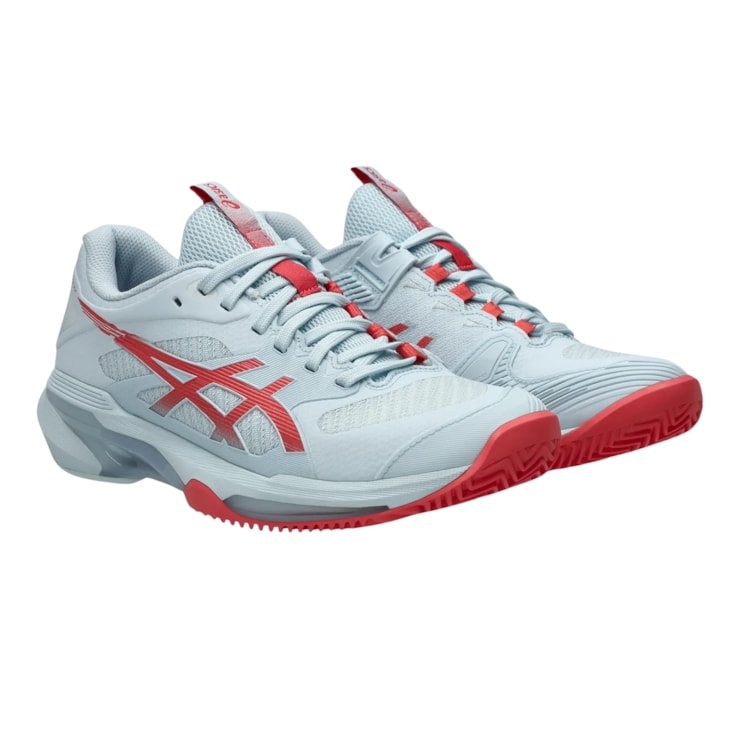Tênis Asics Solution Speed FF 4 Saibro Feminino - Azul/Vermelho
