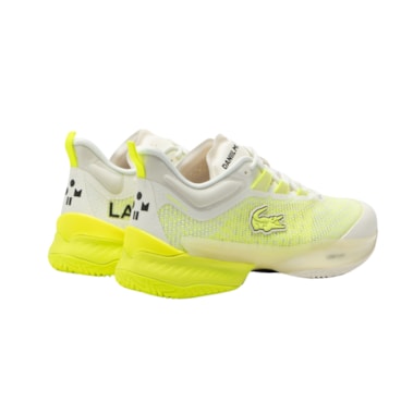 Tênis Lacoste Ag-Lt23 Ultra X Medvedev All Court Masculino - Branco/Amarelo