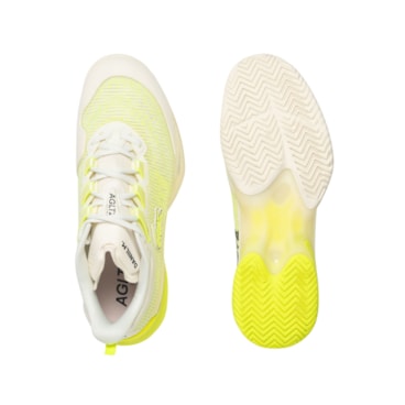 Tênis Lacoste Ag-Lt23 Ultra X Medvedev All Court Masculino - Branco/Amarelo