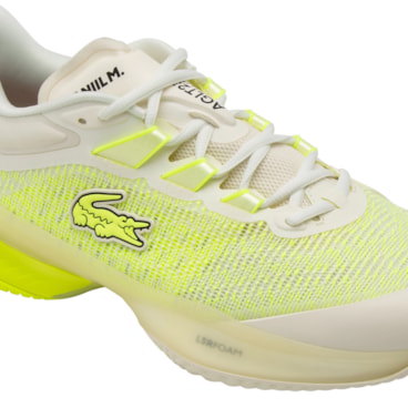 Tênis Lacoste Ag-Lt23 Ultra X Medvedev All Court Masculino - Branco/Amarelo