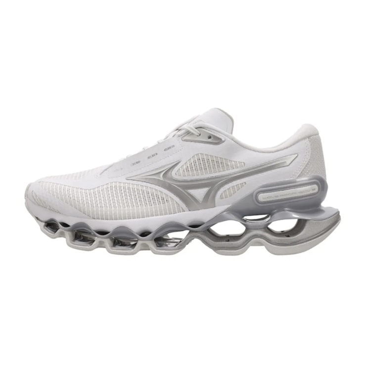 Tenis Mizuno Wave Prophecy 15 Masculino - Branco/Prata