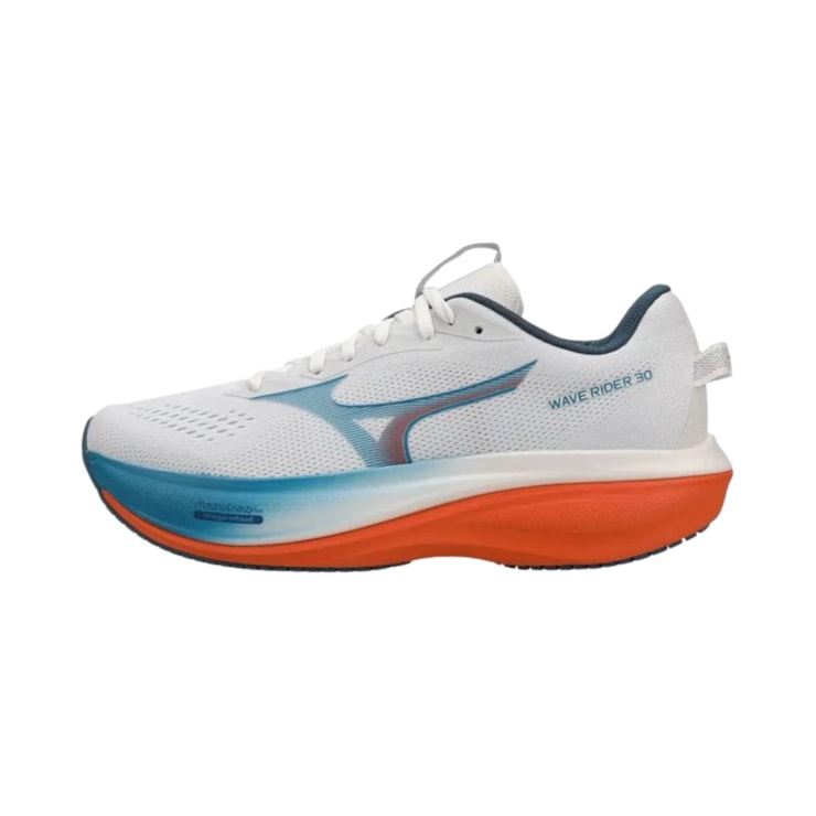Tênis Mizuno Wave Rider 30 Masculino - Branco/Azul