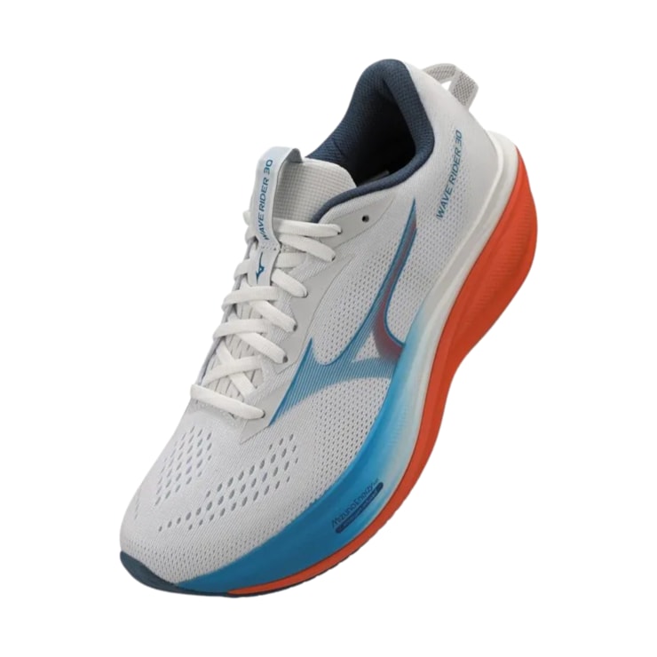 Tênis Mizuno Wave Rider 30 Masculino - Branco/Azul