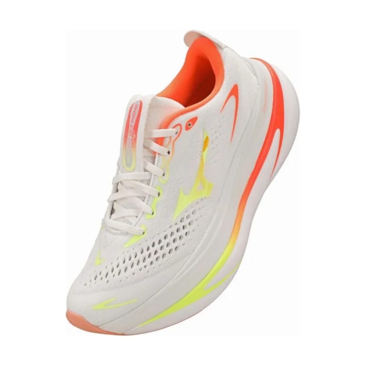 Tênis Mizuno Wave Sky Prime Feminino - Branco/Coral