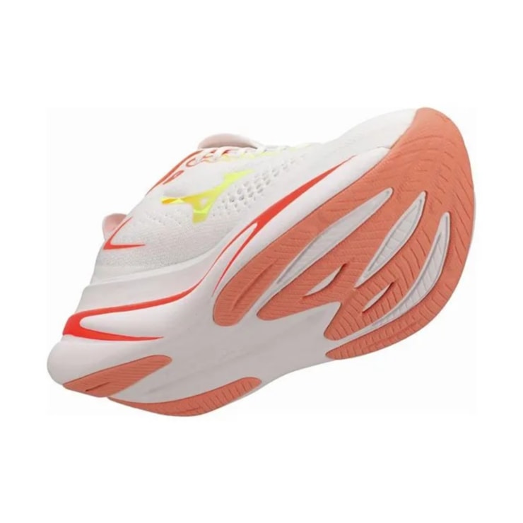 Tênis Mizuno Wave Sky Prime Feminino - Branco/Coral