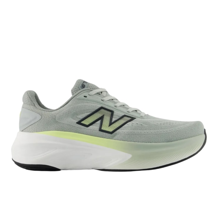 Tênis New Balance Fresh Foam X More V6 Masculino - Cinza/Amarelo