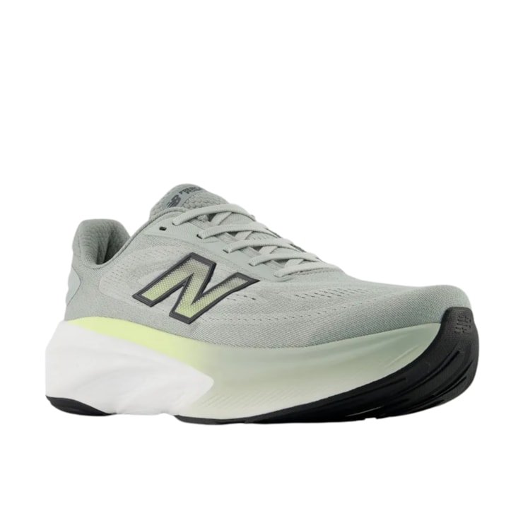 Tênis New Balance Fresh Foam X More V6 Masculino - Cinza/Amarelo