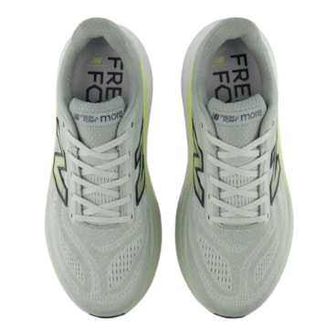 Tênis New Balance Fresh Foam X More V6 Masculino - Cinza/Amarelo