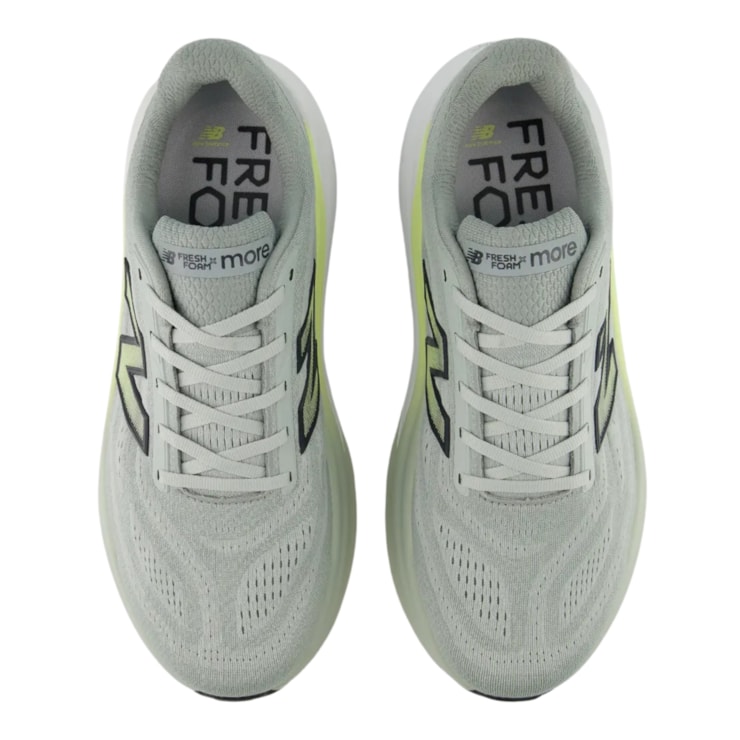 Tênis New Balance Fresh Foam X More V6 Masculino - Cinza/Amarelo