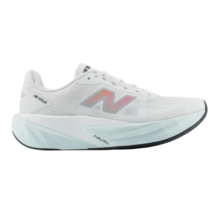 Tênis New Balance Fuelcell Rebel V5 Feminino - Branco/Rosa