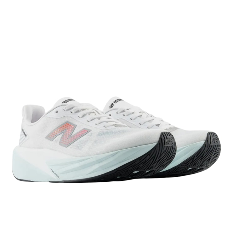 Tênis New Balance Fuelcell Rebel V5 Feminino - Branco/Rosa