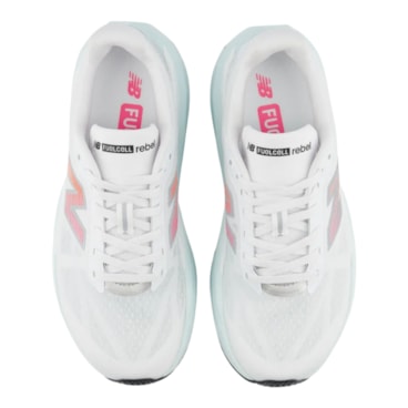 Tênis New Balance Fuelcell Rebel V5 Feminino - Branco/Rosa