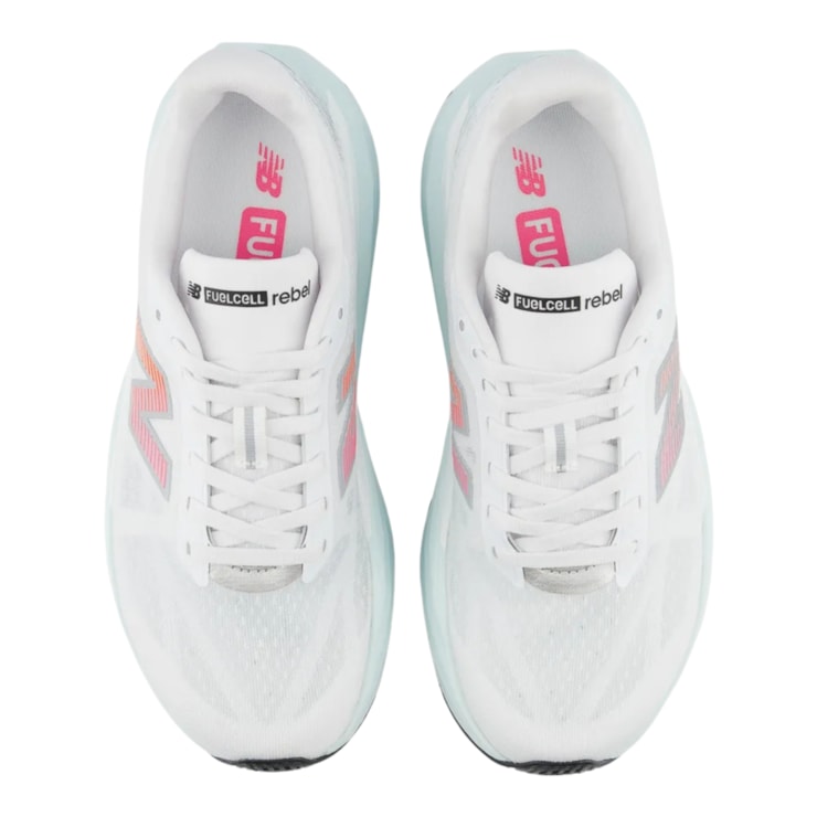 Tênis New Balance Fuelcell Rebel V5 Feminino - Branco/Rosa