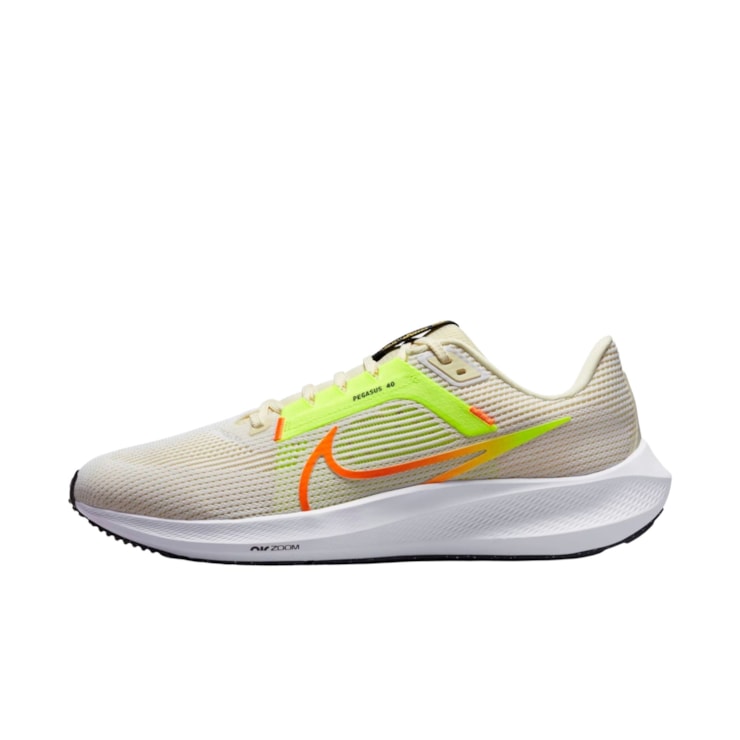 Tênis Nike Pegasus 40 Masculino - Branco/Limão