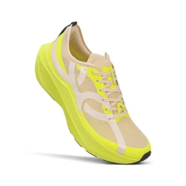 Tênis Olympikus Corre 5 Unissex - Bege/Amarelo