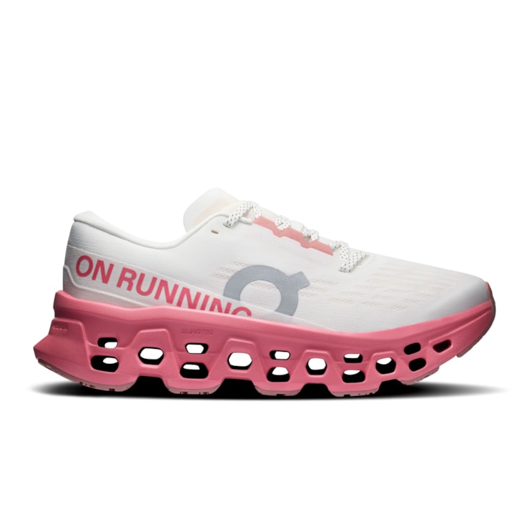 Tênis On Cloudmonster 3 Feminino - Branco/Rosa