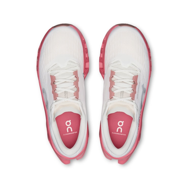Tênis On Cloudmonster 3 Feminino - Branco/Rosa