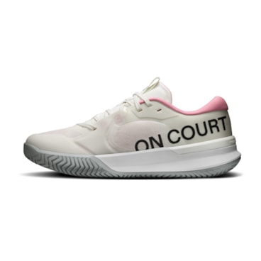 Tênis On The Roger Pro 3 Saibro Feminino - Branco/Rosa