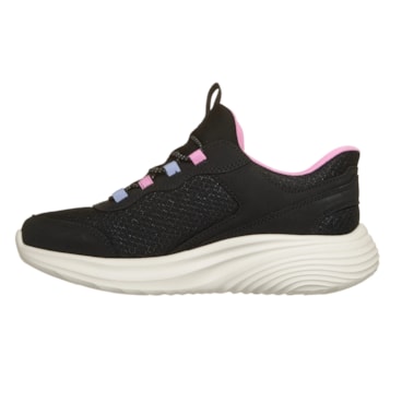 Tênis Skechers Bounder Pro Step One Infantil - Preto/Rosa