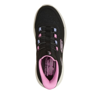 Tênis Skechers Bounder Pro Step One Infantil - Preto/Rosa