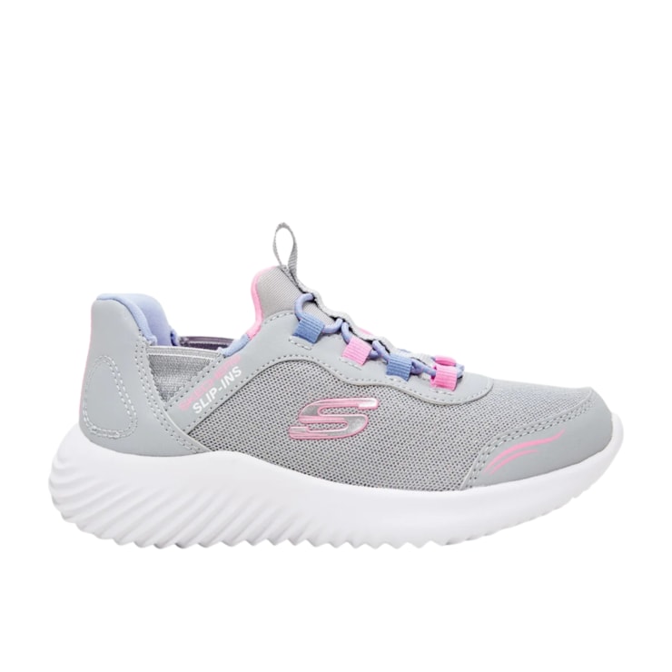 Tênis Skechers Bounder Simple Cute Infantil - Cinza