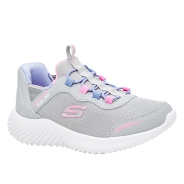 Tênis Skechers Bounder Simple Cute Infantil - Cinza
